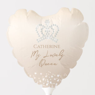 Glittering Crown Pastel Pearl Balloon