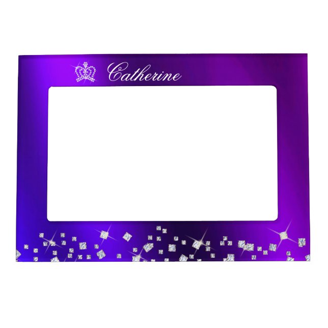 Glittering Crown Purple Magnetic Frame (Front)