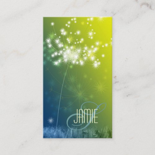 Glittering Dandelions Professional Business Cards