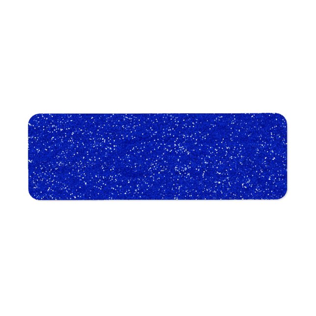 GLITTERING DARK ROYAL BLUE OCEAN WHITE SPARKLES TE LABEL (Front)