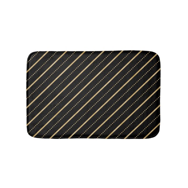 Glittering Dots and Stripes  Bath Mat (Front)