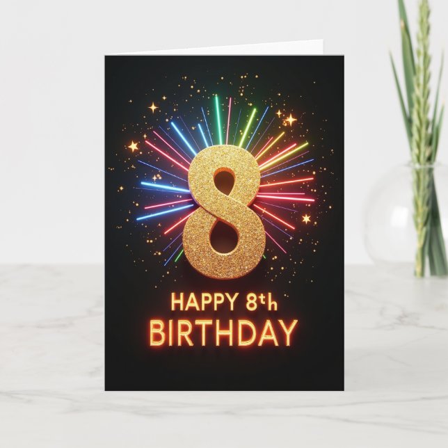 Glittering Eight Milestone Card (Front)