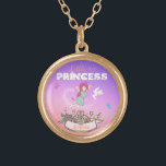 👸Glittering Fairy Princess Custom Name    Gold Plated Necklace<br><div class="desc">It is every girl’s fantasy to be a beautiful princess. This design features a fairy princess, an elegant crown to place your youngster's name, a sparkling background of fairy dust, and a sparkling fairy. The words "Little Princess" are both written in special fonts. Perfect to make your girl feel like...</div>