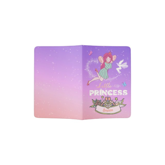 👸Glittering Fairy Princess Custom Name Passport H Holder (Opened)