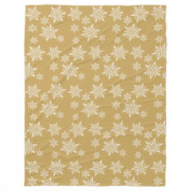 Glittering Gold and White Christmas Snowflakes