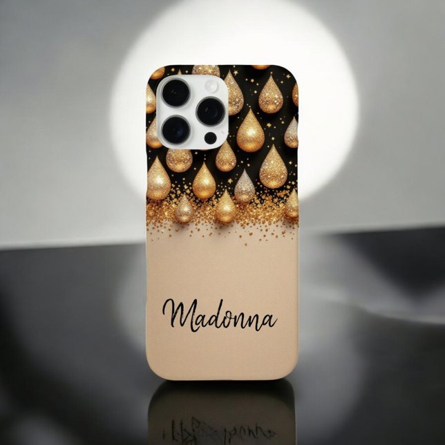  Glittering Gold Drops Case-Mate iPhone Case (Creator Uploaded)