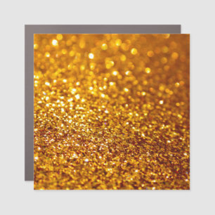 Glittering Gold Glitter Pattern Car Magnet