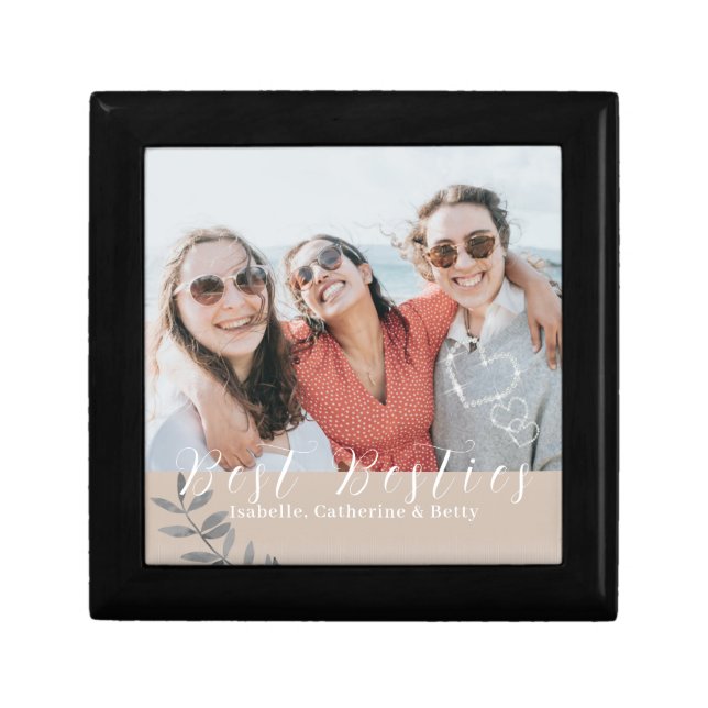 Glittering Hearts Besties Photo  Gift Box (Front)