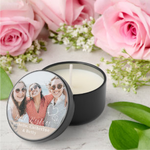 Glittering Hearts Besties Photo  Mini Candle Favors