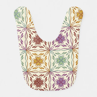 Glittering hearts & curves baby bib