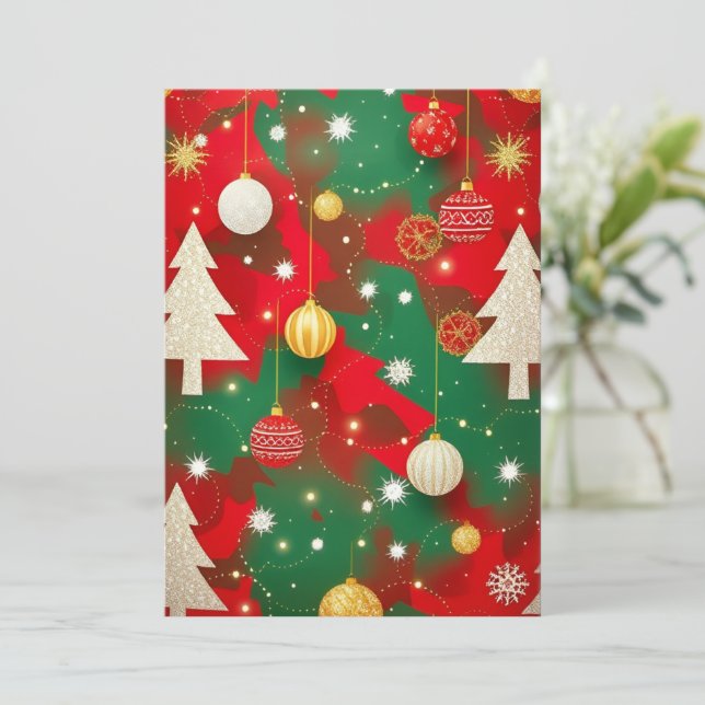 Glittering Holiday Magic Card (Standing Front)