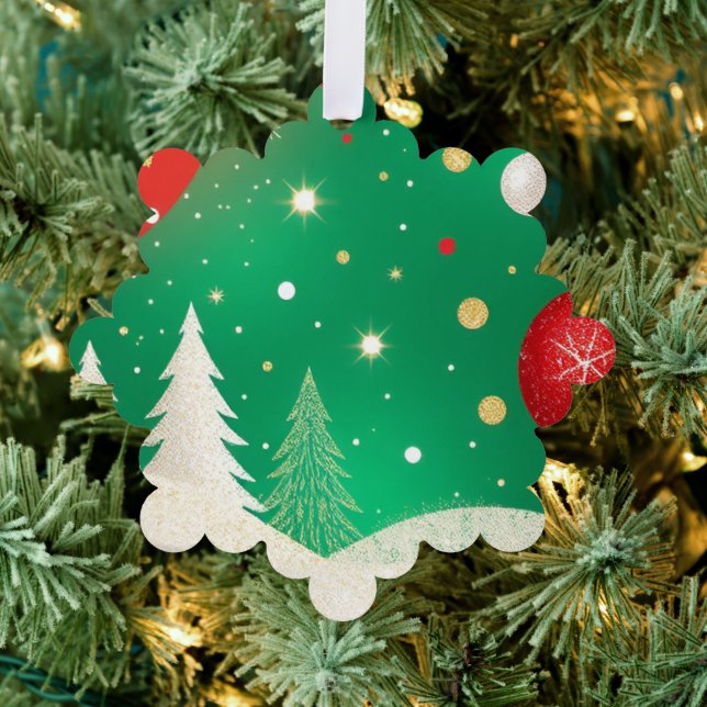 Glittering Holiday Magic Ornament Card (Insitu (Tree))