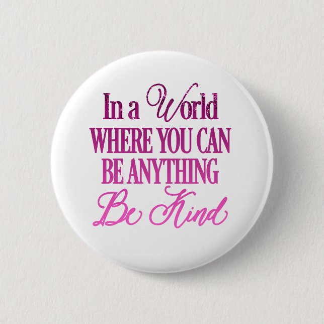 Glittering Inspirational Quote Pin (Front)