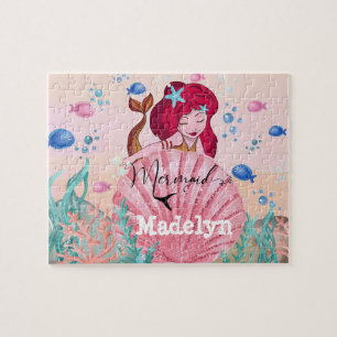 🧜‍♀️Glittering Mermaid Under The Sea Cust Jigsaw Puzzle