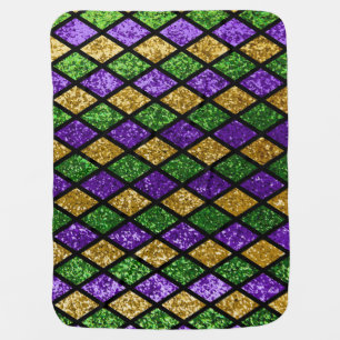 Glittering paillettes diamonds, festive background baby blanket