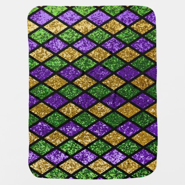 Glittering paillettes diamonds, festive background baby blanket (Front)