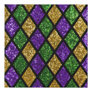 Glittering paillettes diamonds, festive background faux canvas print