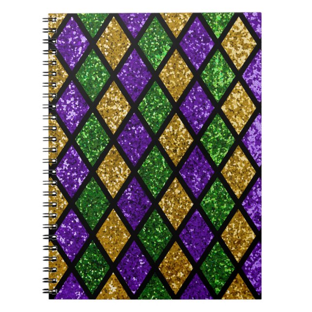 Glittering paillettes diamonds, festive background notebook (Front)
