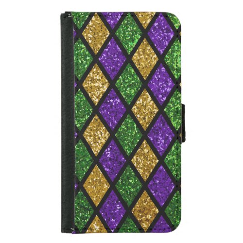 Glittering paillettes diamonds festive background samsung galaxy s5 wallet case