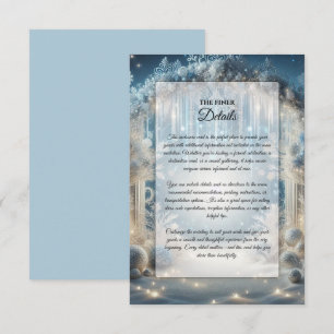 Glittering Snowy Forest Wedding Enclosure Card