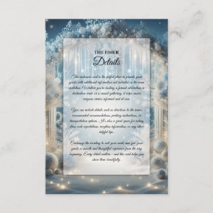 Glittering Snowy Forest Wedding Enclosure Card