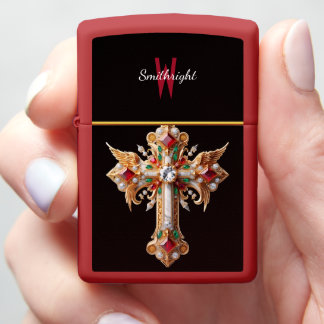 ,Glittering Spectrum Cross Divine Elegance, Zippo Lighter