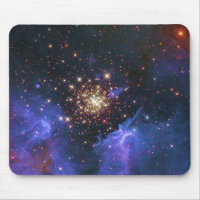 Glittering Star Cluster and Interstellar Gas Cloud