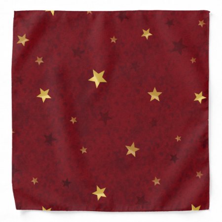 Glittering Stars Royal Red Bandana