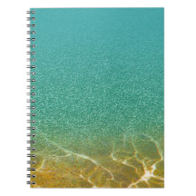 Glittering Teal Blue and Gold Water Ripples