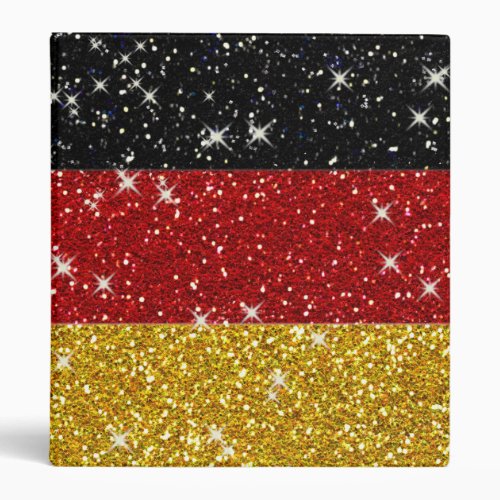 Glitters Germany Flag with Sparkles 3 Ring Binder