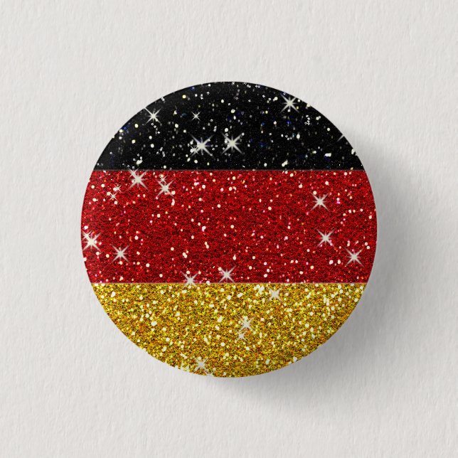 Glitters Germany Flag with Sparkles Button (Front)