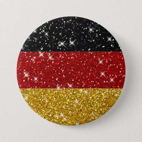 Glitters Germany Flag with Sparkles Button