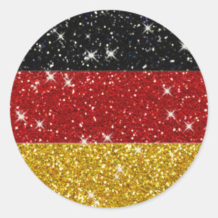 Glitters Germany Flag with Sparkles Classic Round Sticker