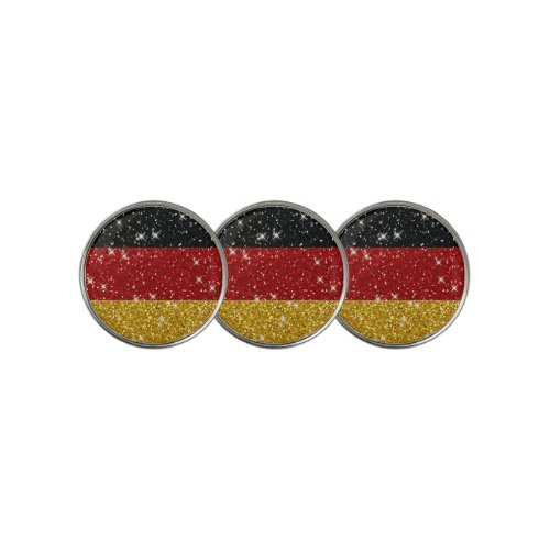 Glitters Germany Flag with Sparkles Golf Ball Marker