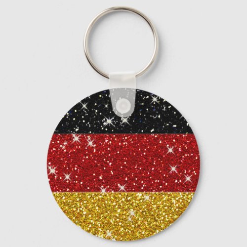 Glitters Germany Flag with Sparkles Keychain