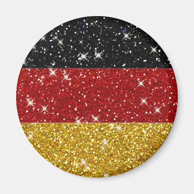 Glitters Germany Flag with Sparkles Magnet (Front)