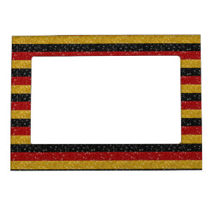 Glitters Germany Flag with Sparkles Magnetic Photo Frame