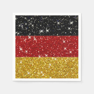 Glitters Germany Flag with Sparkles Napkins