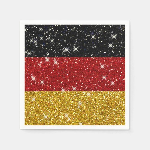 Glitters Germany Flag with Sparkles Napkins
