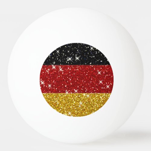 Glitters Germany Flag with Sparkles Ping Pong Ball