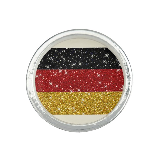 Glitters Germany Flag with Sparkles Ring (Front)