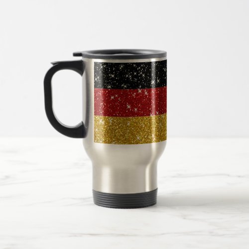Glitters Germany Flag with Sparkles Travel Mug