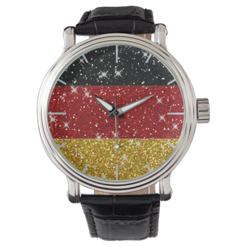Glitters Germany Flag with Sparkles Watch