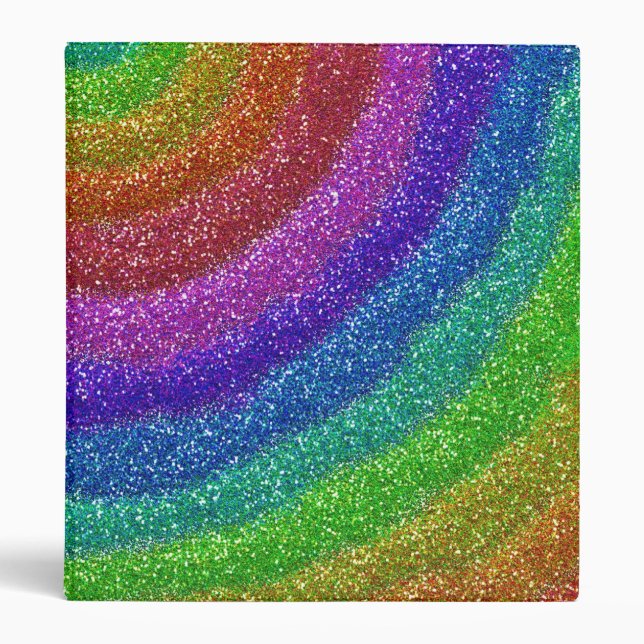 Glitters Rainbow 3 Ring Binder (Front)