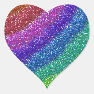 Sparkly Rainbow Heart Stickers 100 Satisfaction Guaranteed Zazzle