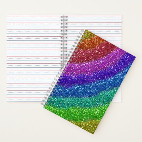 Glitters Rainbow Notebook