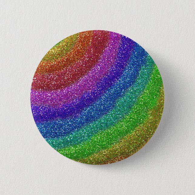 Glitters Rainbow Pinback Button (Front)