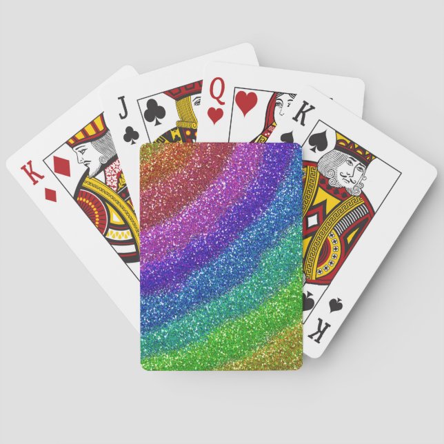 Glitters Rainbow Poker Cards (Back)
