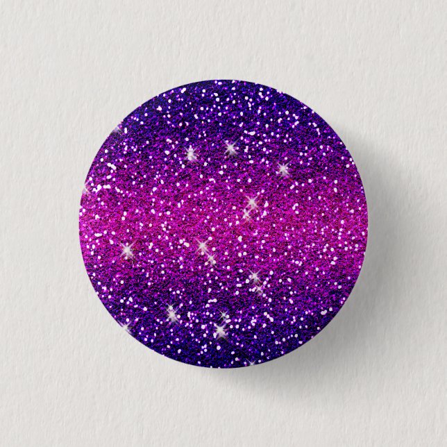 Glitters Sparkles Purple Pink Texture Button (Front)