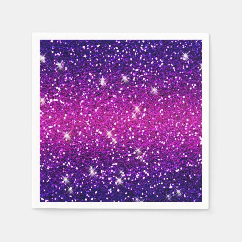 Glitters Sparkles Purple Pink Texture Napkins